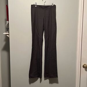 Black Pinstripe Women's Pants